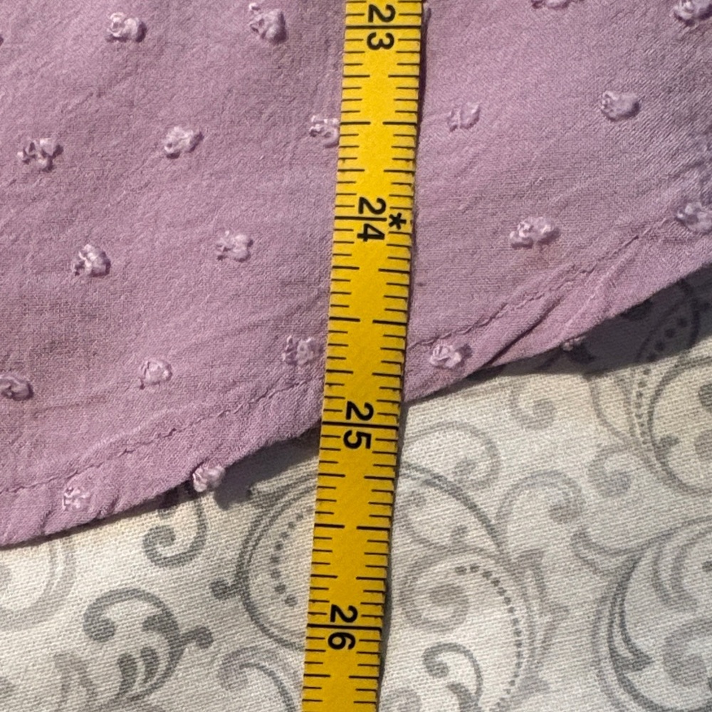 Candie's Women’s Lavender Long-Sleeve Button-Up Blouse - Picture 9 of 11